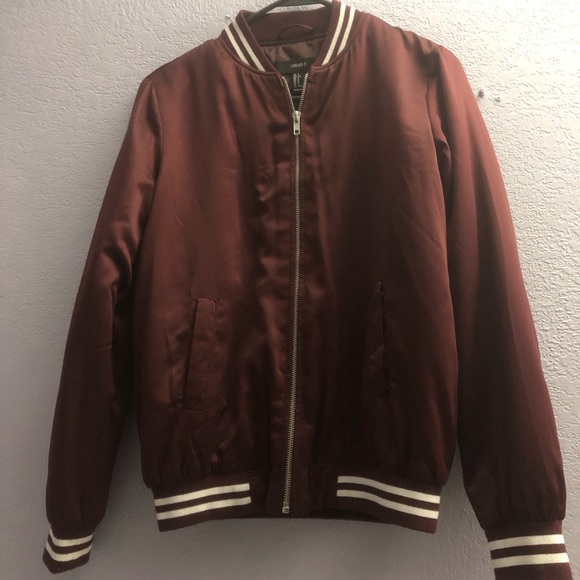 Jackets & Blazers - Burgandy Forever 21 bomber Jacket